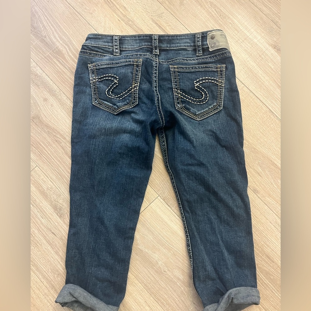 Silver Jeans Classic Blue Ankle Cropped Denim